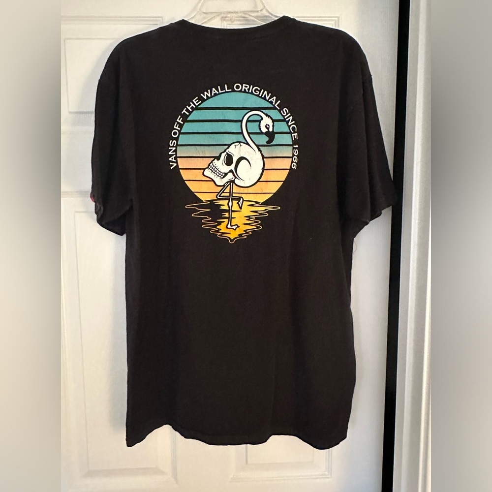 Vans Skull Flamingo Shirt Size Large